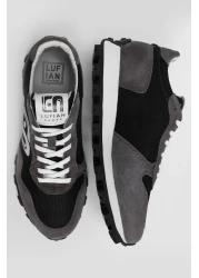 Lufian حذاء رياضي جلدي أسود للرجال من آرثر