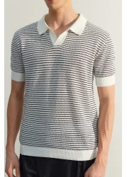  Collection Navy Blue Limited Edition - Short Sleeve Polo Knitwear T-Shirt TMNSS23PO00026