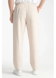 Klothy Kety Men's Comfortable Linen Look Trousers