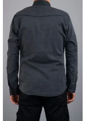 bombe Men's Denim Shirt Slim Fit Smoked 124