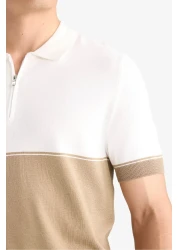 Defacto تي شيرت تريكو بأكمام قصيرة وياقة بولو بمقاس قياسي E4895ax25sm