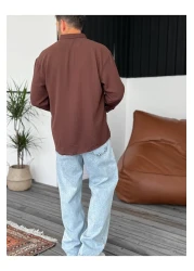 BYBASICMAN قميص بني أساسي G-5138