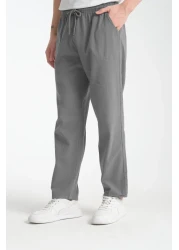 Klothy بنطال Kety رجالي مريح ذو مظهر كتان