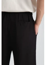 Redline بنطلون رجالي من الكتان المريح - مقاس فضفاض من Saga