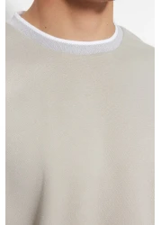  Collection Premium Textured Oversize Knitwear Pike T-Shirt - Tmnss23Ts00079