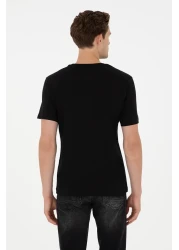 U.S. Polo Assn. Men's Regular Fit Crew Neck Black Basic T-Shirt 50284640 -Vr046