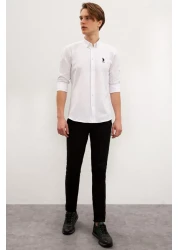 U.S. Polo Assn. Men's White Long Sleeve Shirt