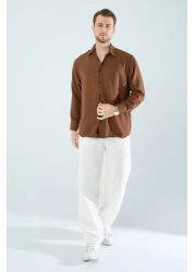 YXC قميص دينم بقصة ضيقة للرجال