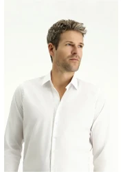 Kiğılı Long Sleeve Slim Fit Slim Fit Non Iron Iron-Free Cotton Shirt