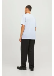 Jack & Jones تي شيرت جاك جونز أبيض برقبة دائرية للرجال 12151955 Jjecorp