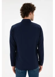 U.S. Polo Assn. Men's Navy Blue Long Sleeve Basic Shirt 50296777 -Vr033