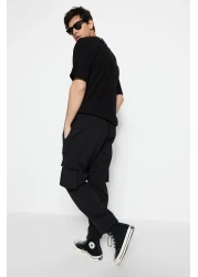  Collection Technical Parachute Fabric Black Jogger Pants - TMNSS23PL00028