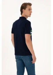 U.S. Polo Assn. Men's Regular Fit Navy Blue Polo Neck T-Shirt 50306808-Vr033