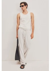 H&M Relaxed Fit Linen-blend Trousers