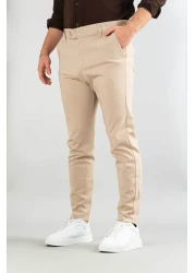 bombe بنطال رياضي بيج بقصة ضيقة للرجال باللون الأسود