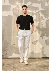 RAVANELLI بنطال تشينو بقصة مريحة للرجال