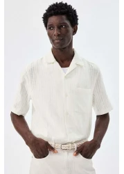 H&M Regular Fit Linen-blend resort shirt