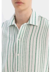 Defacto Relax Fit Striped Short Sleeve Shirt D2059Ax24Hs