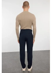  Collection بنطال قماش تشينو بقصة ضيقة باللون الأزرق الداكن TMNAW23PL00034