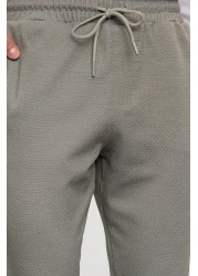  Collection نسيج كاكي مرن ومريح - خصر مربوط، بنطال ذو أرجل مزدوجة TMNAW25PL00002