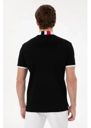 U.S. Polo Assn. Men's Slim Fit Polo Neck Black Basic T-Shirt 50298073 -Vr046