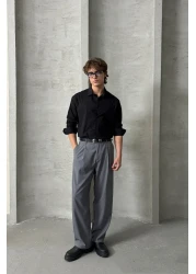 HYMAN Men's Oversize Cotton Poplin Shirt