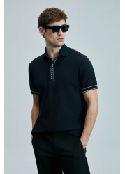 Lufian Lord Smart Men's Polo T-Shirt Navy Blue