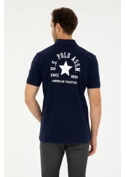 U.S. Polo Assn. Men's Regular Fit Polo Neck Navy Blue T-Shirt 50288504 -Vr033