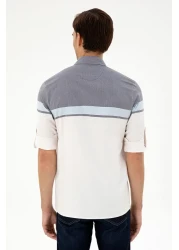 U.S. Polo Assn. قميص رجالي باللون الأزرق الداكن بأكمام طويلة 50296627 -VR033