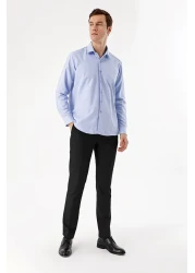 Morven Slim Fit Solid Hard Neck Easy-Ironing (Gift Boxed) Long Sleeve Shirt