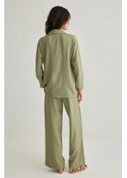  Collection Light Khaki Woven Bottom-Top Suit Twoss24Au00095