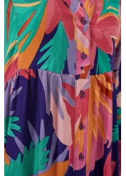 Bigdart 2423 Authentic Patterned Hijab Dress - A.Pudra