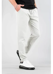 bombe Men's Jogger Pants Elastic Waist Drawstring Cotton Casual Boyfriend Pants Gray