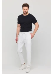 YXC Trend Maker Men's Slim Fit Elastic Waist Drawstring Lycra Comfortable Jogger Pants