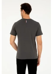 U.S. Polo Assn. Men's Regular Fit Crew Neck Anthracite T-Shirt 50294329 -Vr006