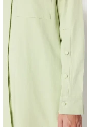  Modest Green Woven Cotton Shirt-Pants Set TCTSS23US00065