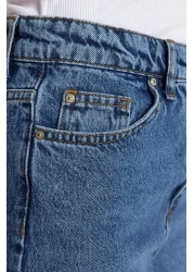  Collection Blue High Waist Mom Jeans TWOAW24JE00076