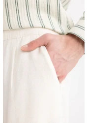 Defacto Viscose Trousers Regular Fit Straight Leg Pocket B4867Ax24Sp