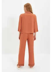  Collection Cinnamon Ribbed Viscose Woven Pajamas Set Thmaw21Pt0292