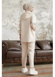 InStyle بدلة أمور أساسية من قطعتين - كريمي
