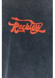  Collection Anthracite Color Oversize Printed Cotton T-Shirt - TMNSS24TS00120