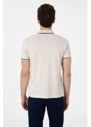 U.S. Polo Assn. Men's Slim Fit Polo Neck Stone Basic T-Shirt 50305980-Vr049