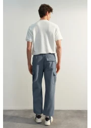  Collection Navy Blue Limited Edition - Tie-Up Cargo Trousers Tmnss23Pl00035