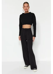  Collection High Waist Velcro Pleated Wide Leg Knitted Trousers - Twoaw24Pl00177