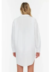  Collection Tbess22Go0664 Model White Woven Beach Shirt