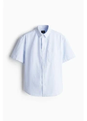 H&M Regular Fit Short-sleeved Oxford shirt