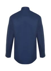  Collection Navy Blue Slim Fit Easy Ironable Smart Men's Shirt Tmnaw24Go00096