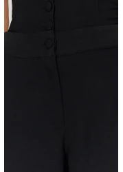  Collection Woven Black Corset Trousers - TPRSS23PL00033