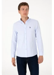 U.S. Polo Assn. Men's Light Blue Long Sleeve Basic Shirt 50306338 -Vr003
