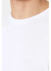  Collection White Oversize Cotton Short Sleeve Basic T-Shirt